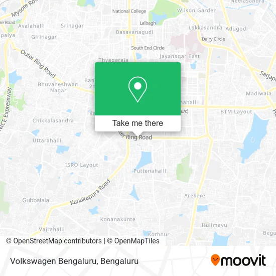 Volkswagen Bengaluru map