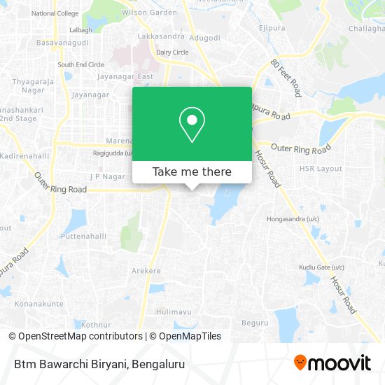 Btm Bawarchi Biryani map