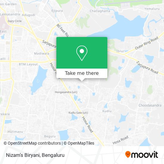 Nizam's Biryani map