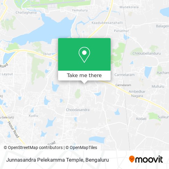 Junnasandra Pelekamma Temple map