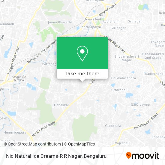 Nic Natural Ice Creams-R R Nagar map