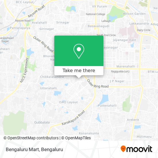 Bengaluru Mart map