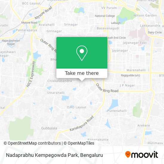 Nadaprabhu Kempegowda Park map