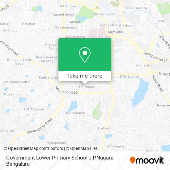 Government Lower Primary School J.P.Nagara map