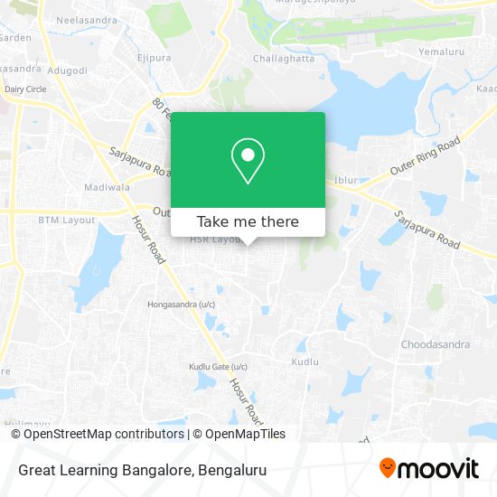 Great Learning Bangalore map