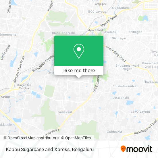 Kabbu Sugarcane and Xpress map