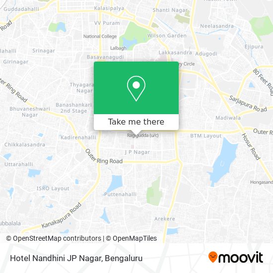 Hotel Nandhini JP Nagar map
