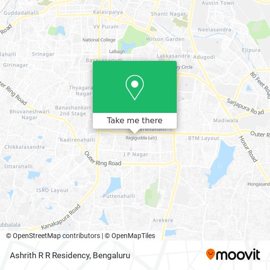 Ashrith R R Residency map