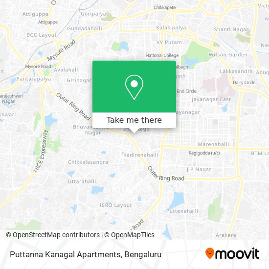 Puttanna Kanagal Apartments map