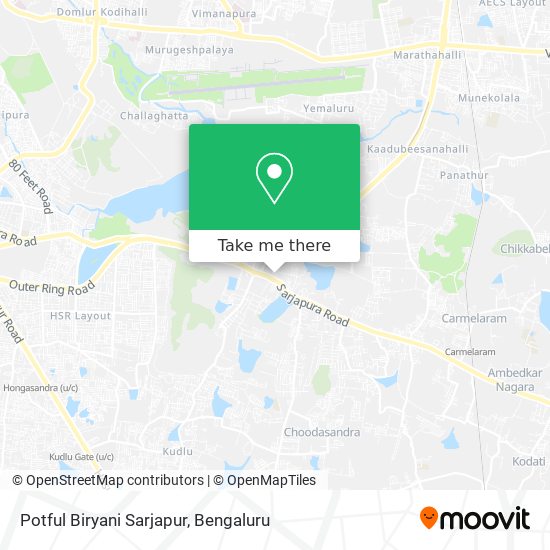 Potful Biryani Sarjapur map