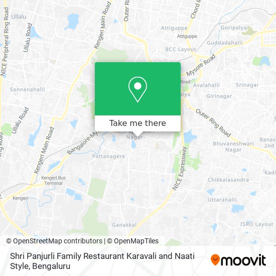 Shri Panjurli Family Restaurant Karavali and Naati Style map