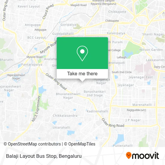 Balaji Layout Bus Stop map