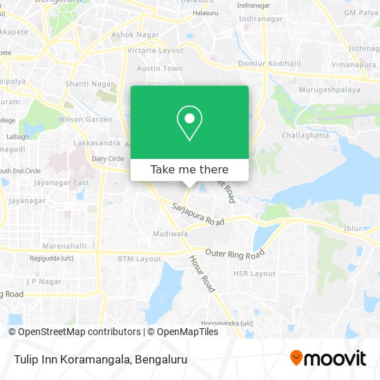 Tulip Inn Koramangala map