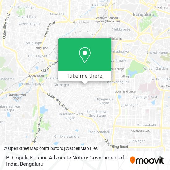 B. Gopala Krishna Advocate Notary Government of India map