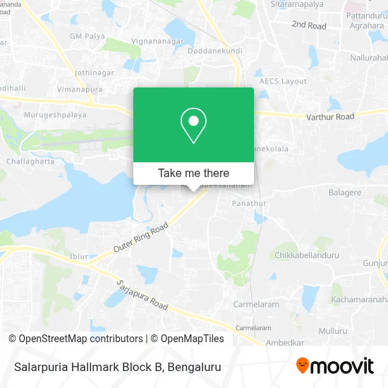 Salarpuria Hallmark Block B map