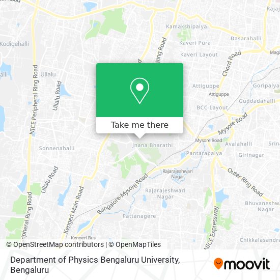 Department of Physics Bengaluru University map