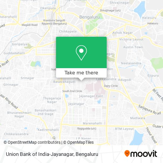 Union Bank of India-Jayanagar map