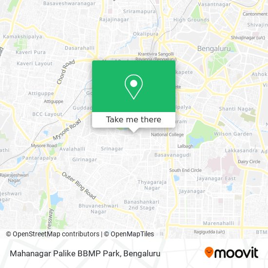 Mahanagar Palike BBMP Park map