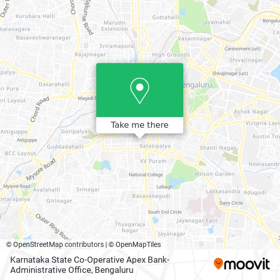 Karnataka State Co-Operative Apex Bank-Administrative Office map