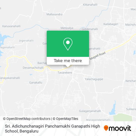 Sri. Adichunchanagiri Panchamukhi Ganapathi High School map
