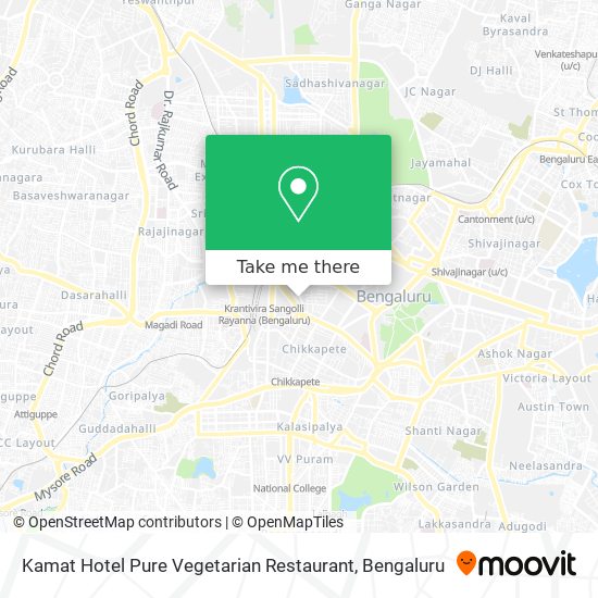 Kamat Hotel Pure Vegetarian Restaurant map