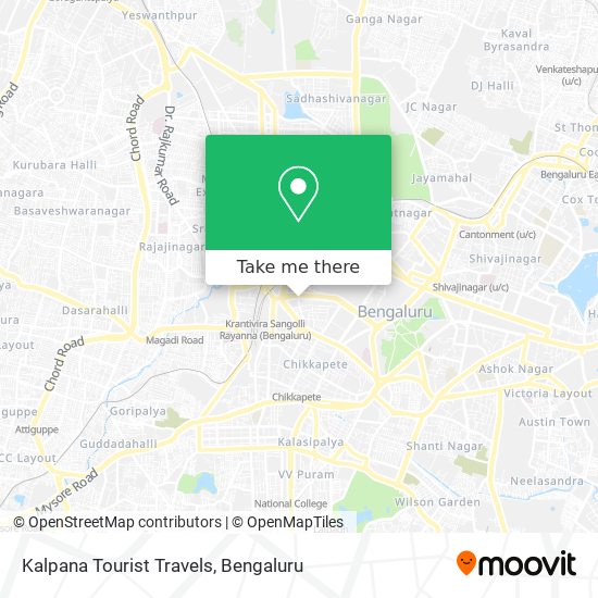 Kalpana Tourist Travels map