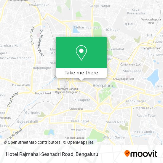 Hotel Rajmahal-Seshadri Road map