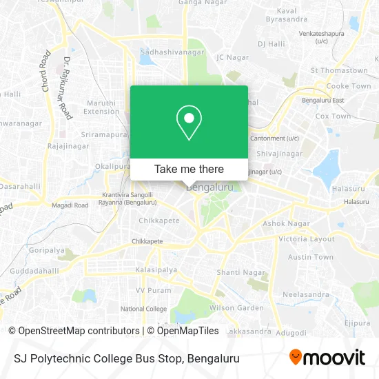 SJ Polytechnic College Bus Stop map