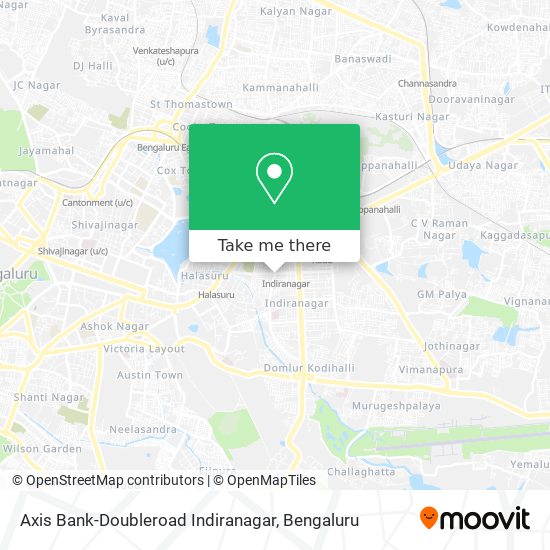 Axis Bank-Doubleroad Indiranagar map