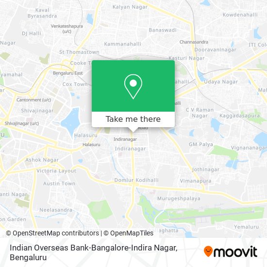 Indian Overseas Bank-Bangalore-Indira Nagar map