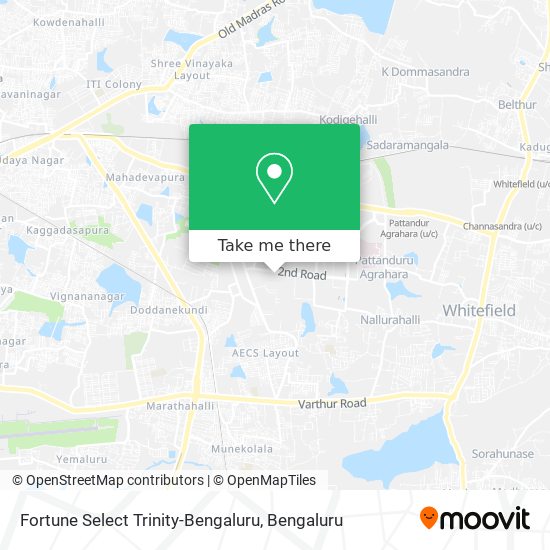 Fortune Select Trinity-Bengaluru map
