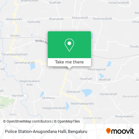 Police Station-Anugondana Halli map