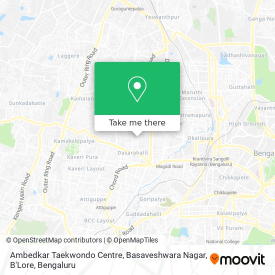 Ambedkar Taekwondo Centre, Basaveshwara Nagar, B'Lore map