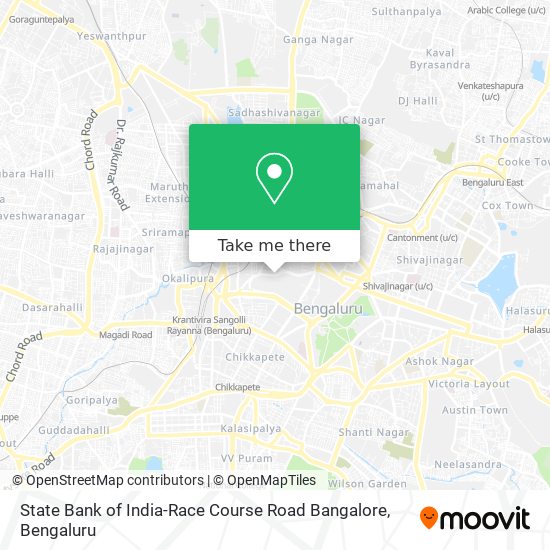 State Bank of India-Race Course Road Bangalore map