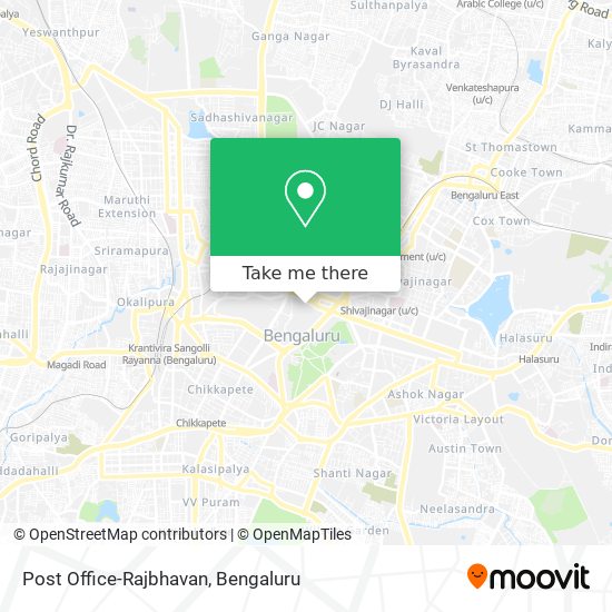 Post Office-Rajbhavan map