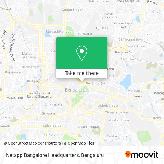 Netapp Bangalore Headquarters map