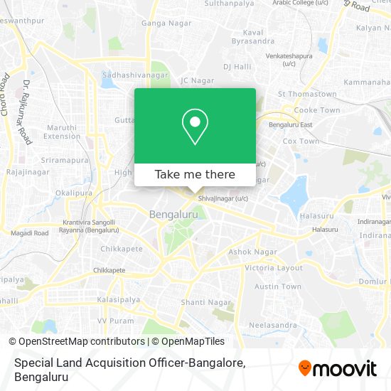 Special Land Acquisition Officer-Bangalore map