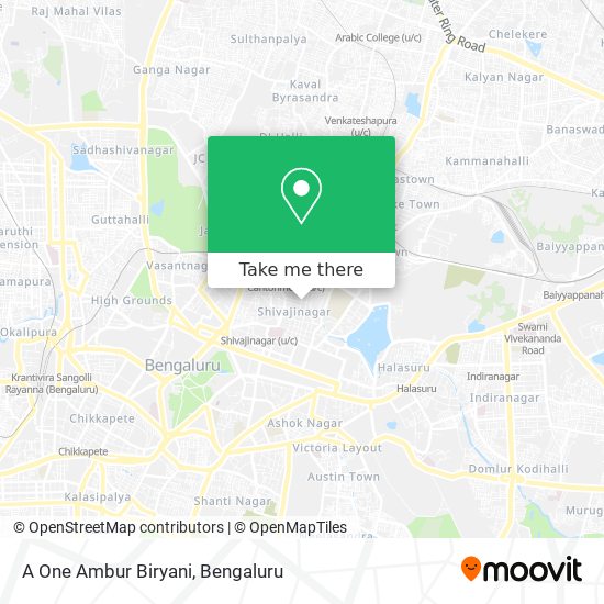 A One Ambur Biryani map