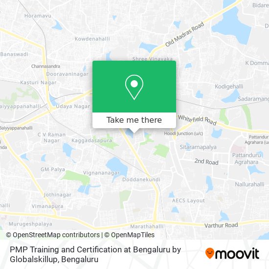 PMP Training and Certification at Bengaluru by Globalskillup map