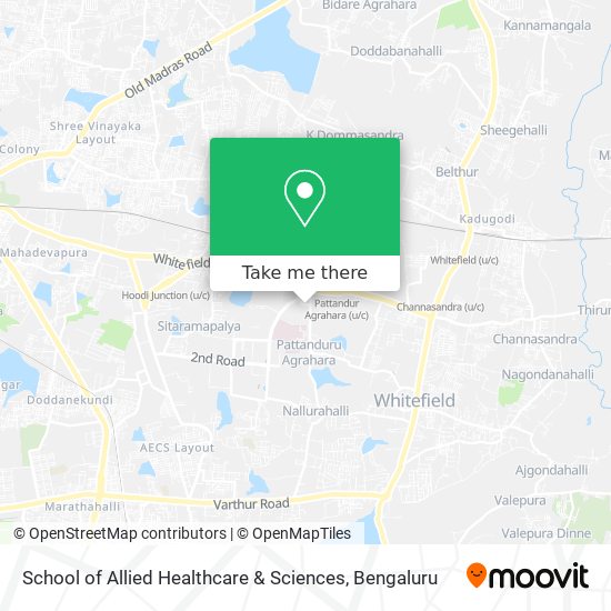 School of Allied Healthcare & Sciences map