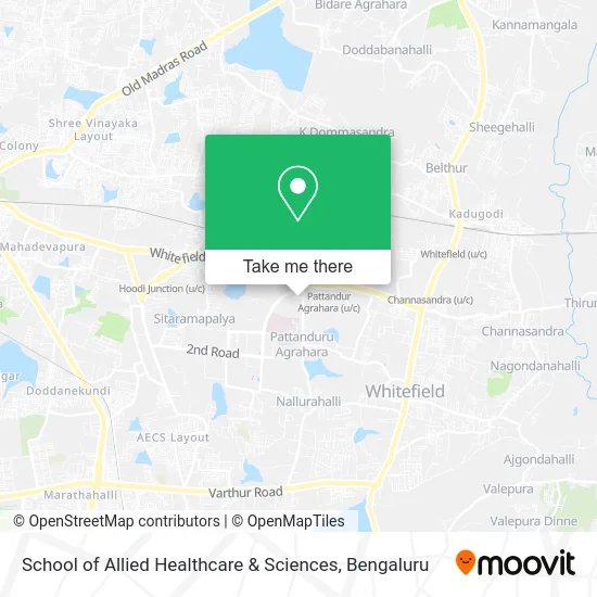 School of Allied Healthcare & Sciences map