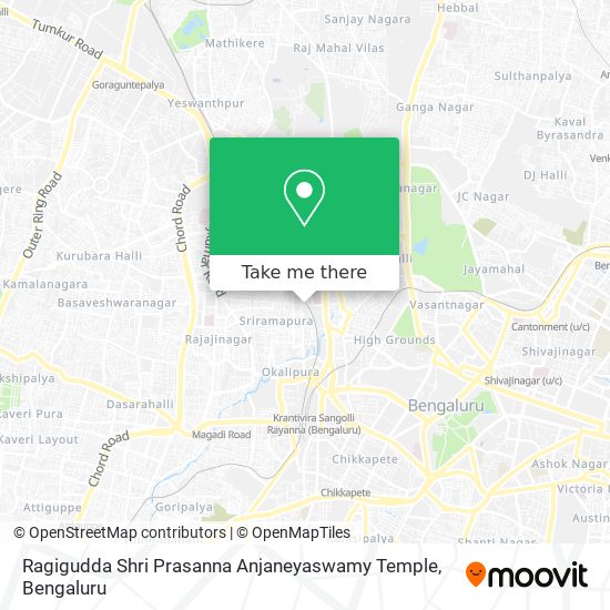 Ragigudda Shri Prasanna Anjaneyaswamy Temple map