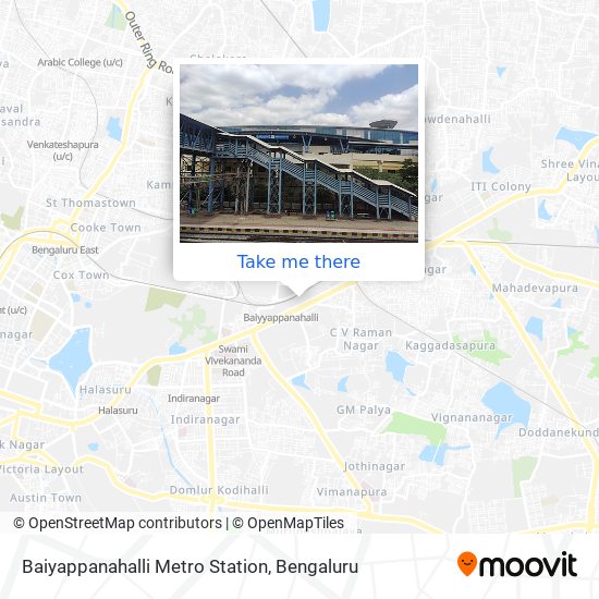 Baiyappanahalli Metro Station map