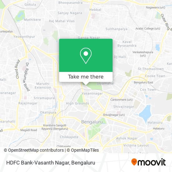 HDFC Bank-Vasanth Nagar map