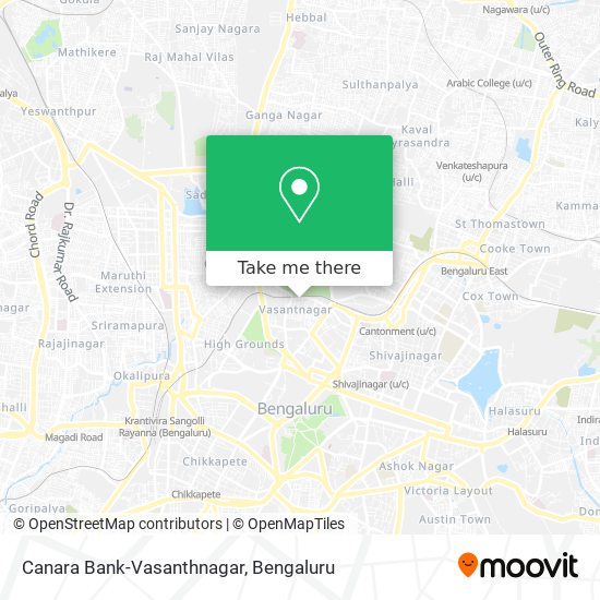 Canara Bank-Vasanthnagar map