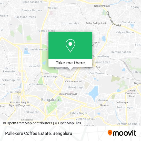 Pallekere Coffee Estate map