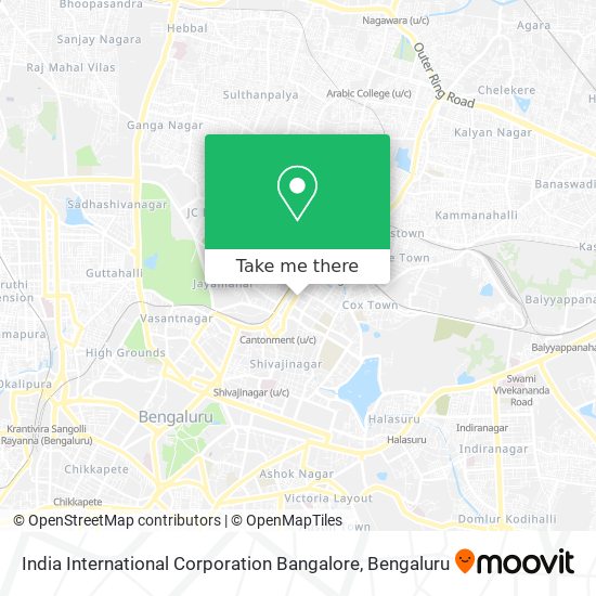 India International Corporation Bangalore map