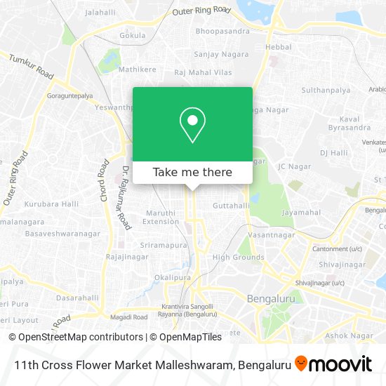11th Cross Flower Market Malleshwaram map