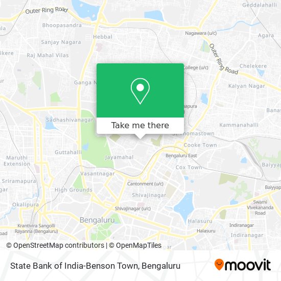 State Bank of India-Benson Town map