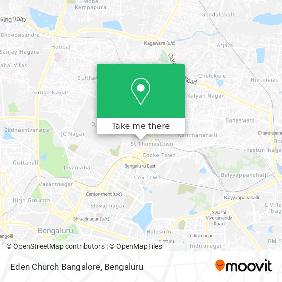 Eden Church Bangalore map